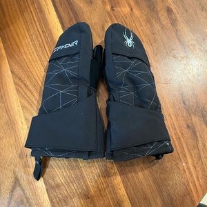Spyder Black Ski Mittens Boys Toddler Medium